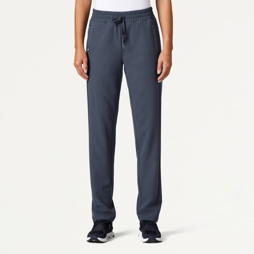 Jaanuu Scrubs Women's Effie Slim 6-Pocket Scrub Pant Carbon Gray | scrub-supply.com