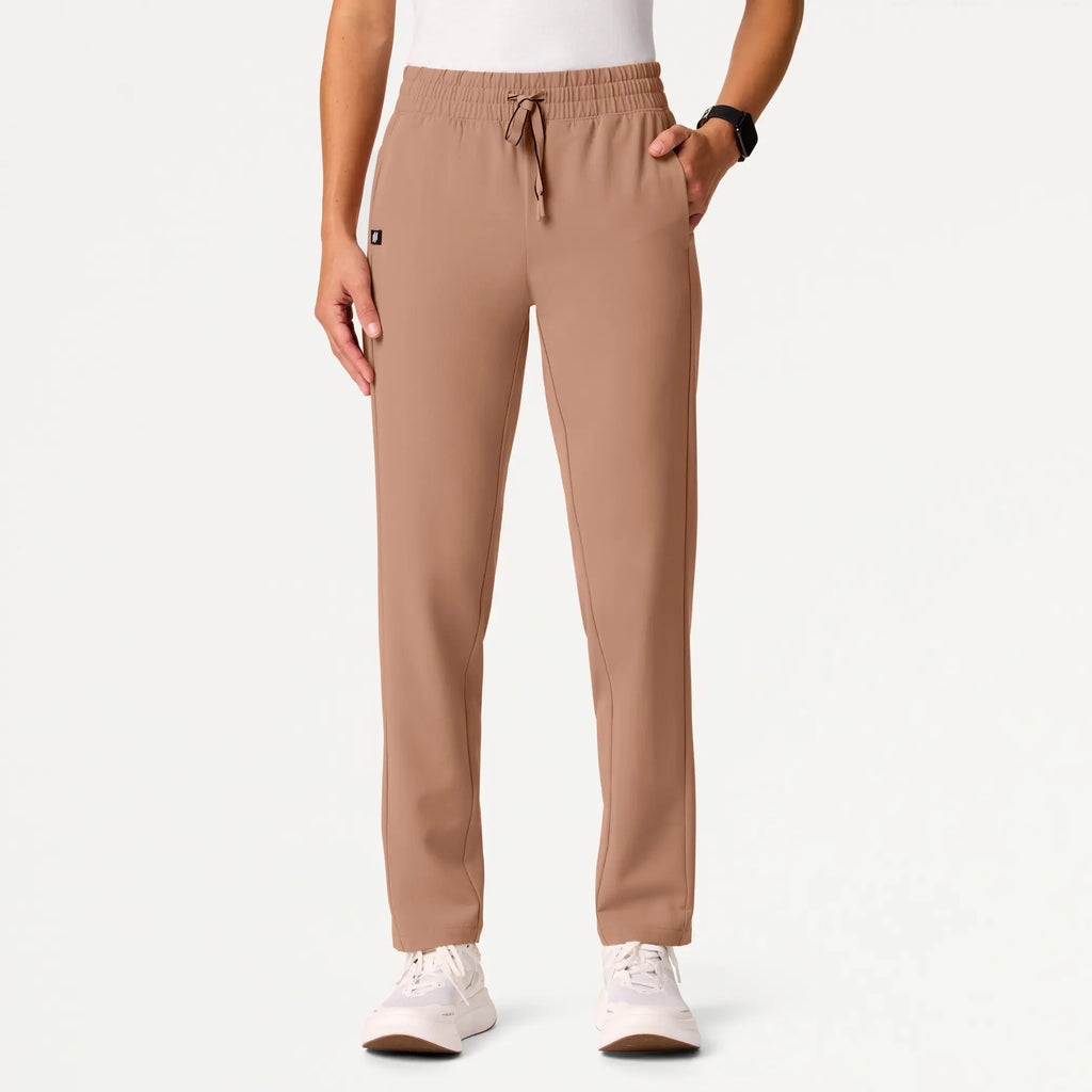 Jaanuu Scrubs Women's Effie Slim 6-Pocket Scrub Pant Clay | scrub-supply.com