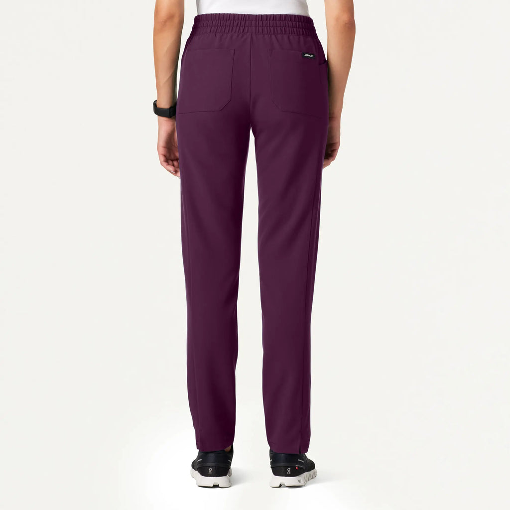 Jaanuu Scrubs Women's Effie Slim 6-Pocket Scrub Pant Dark Amethyst | scrub-supply.com