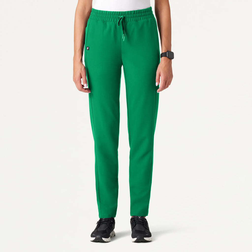 Jaanuu Scrubs Women's Effie Slim 6-Pocket Scrub Pant Emerald Green | scrub-supply.com