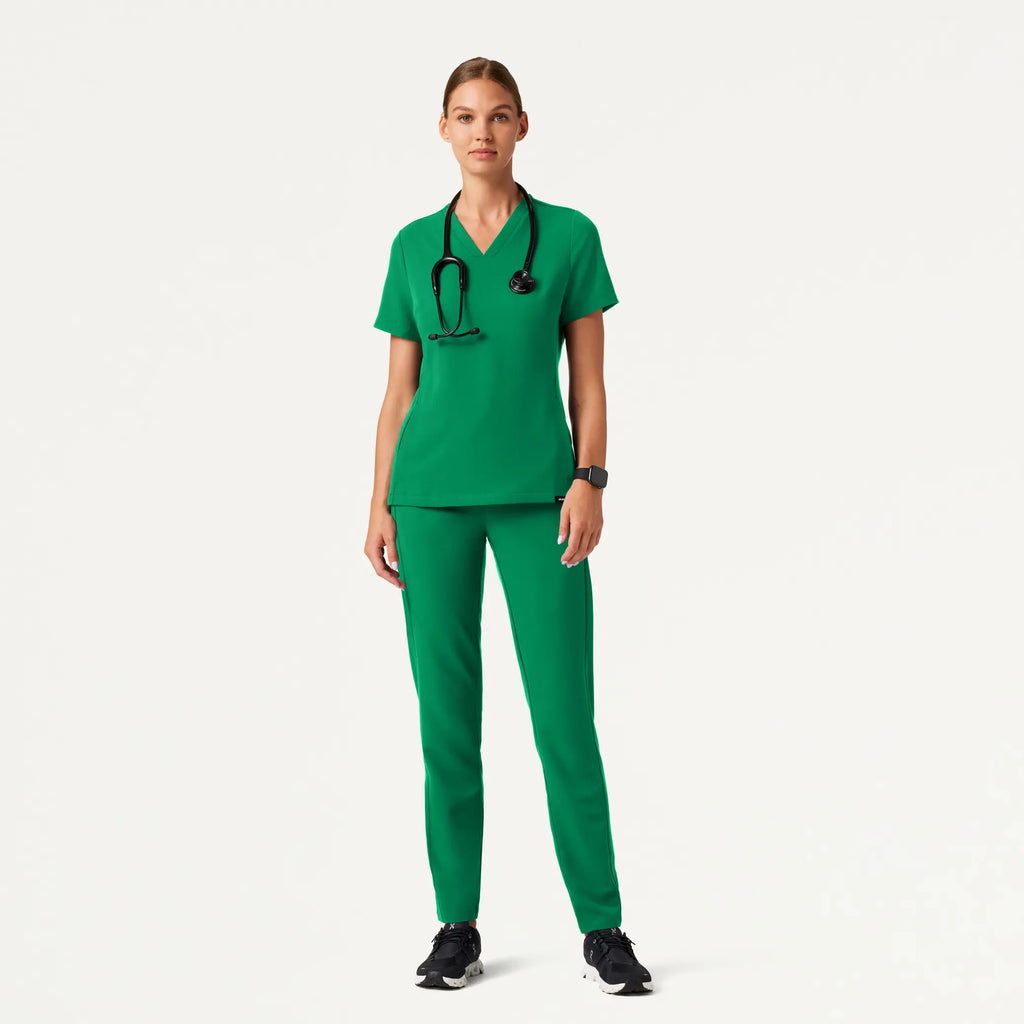 Jaanuu Scrubs Women's Effie Slim 6-Pocket Scrub Pant Emerald Green | scrub-supply.com