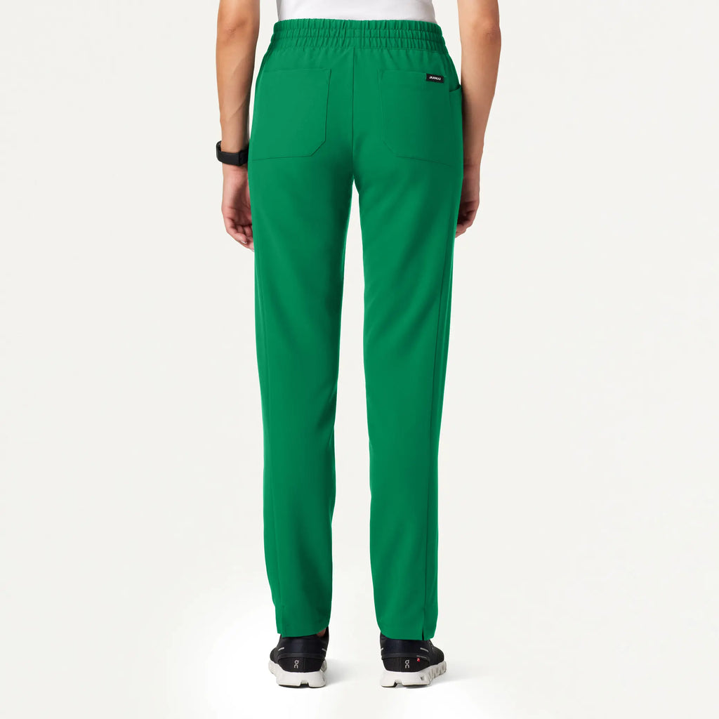 Jaanuu Scrubs Women's Effie Slim 6-Pocket Scrub Pant Emerald Green | scrub-supply.com