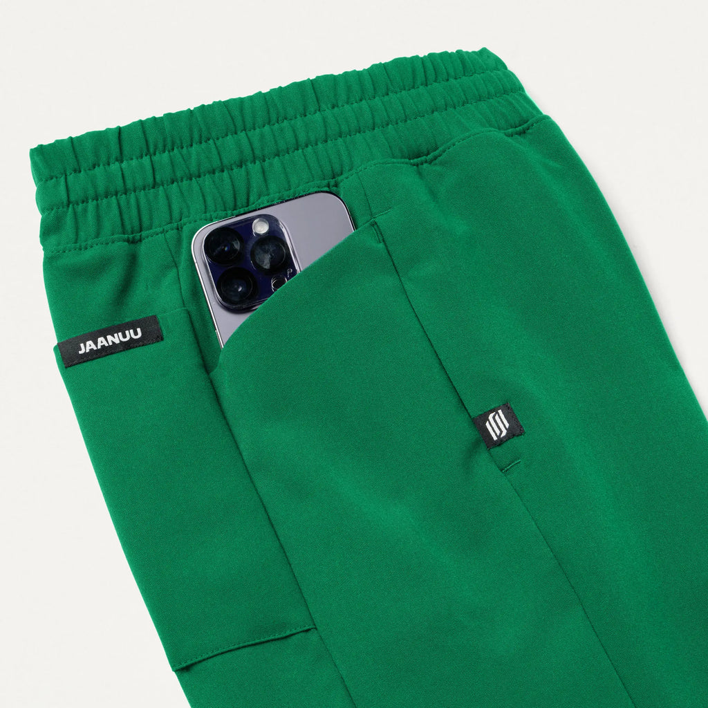 Jaanuu Scrubs Women's Effie Slim 6-Pocket Scrub Pant Emerald Green | scrub-supply.com