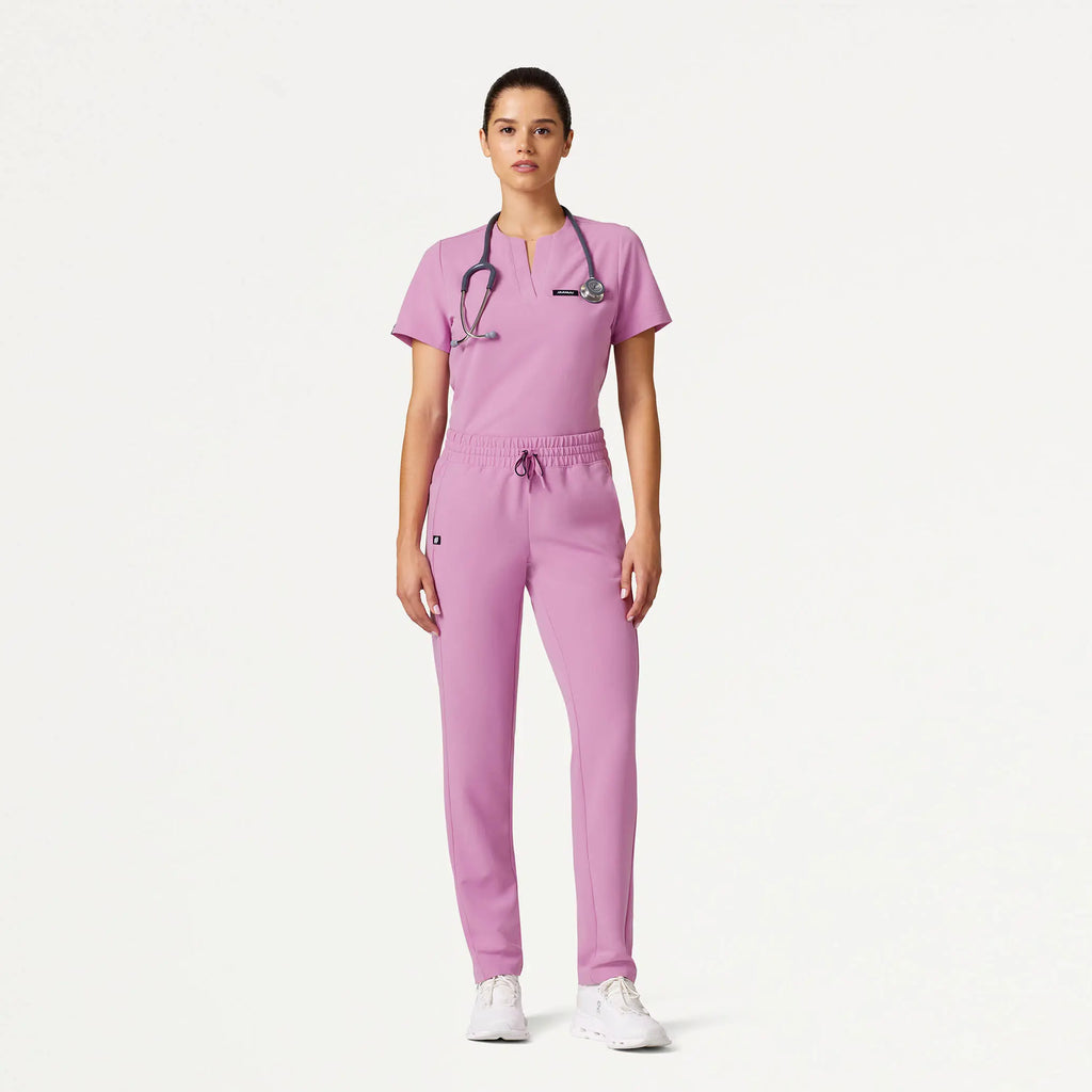 Jaanuu Scrubs Women's Effie Slim 6-Pocket Scrub Pant Light Magenta | scrub-supply.com