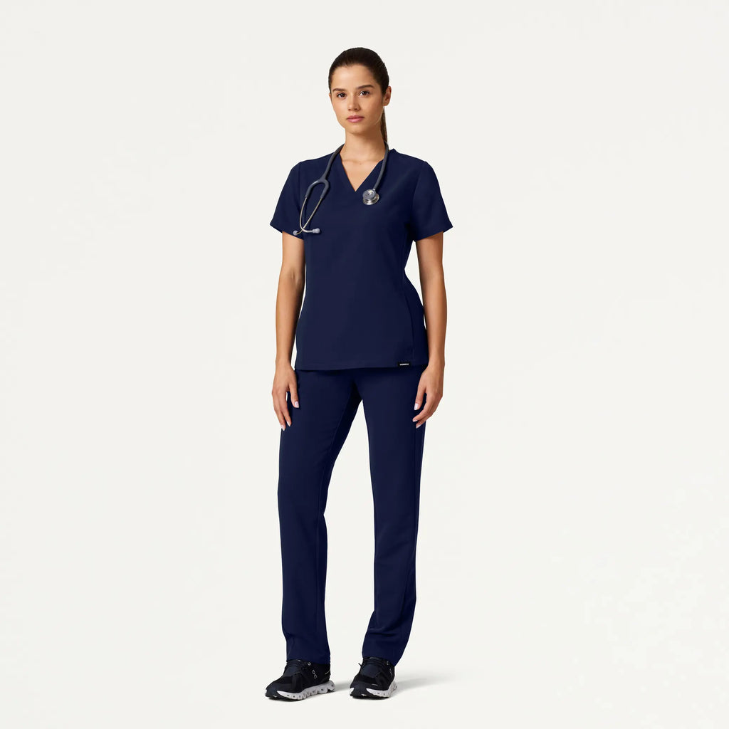 Jaanuu Scrubs Women's Effie Slim 6-Pocket Scrub Pant Midnight Navy | scrub-supply.com