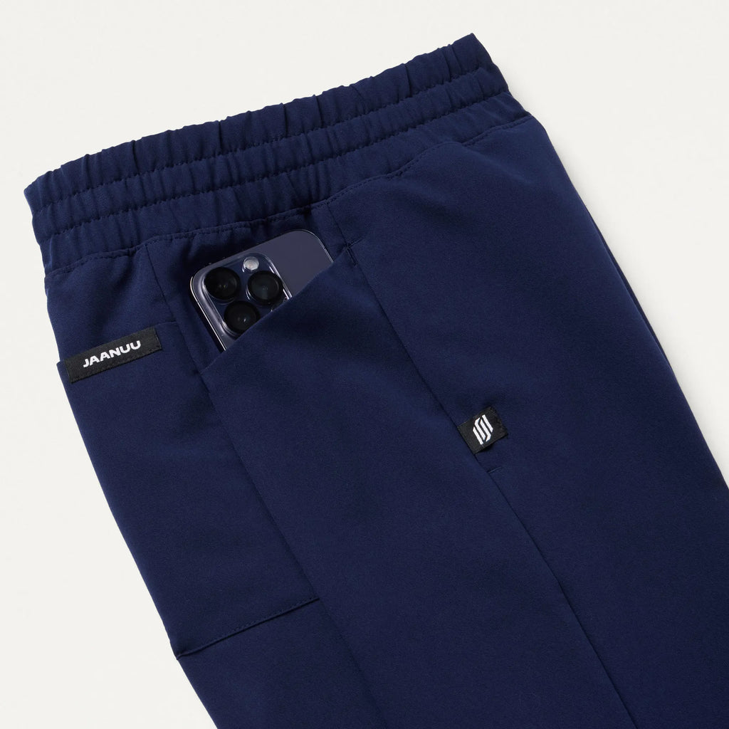 Jaanuu Scrubs Women's Effie Slim 6-Pocket Scrub Pant Midnight Navy | scrub-supply.com