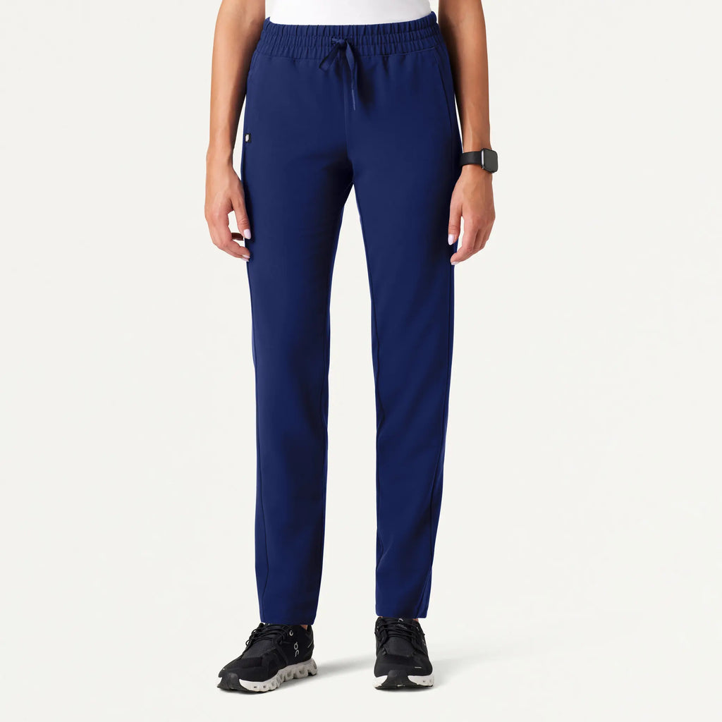 Jaanuu Scrubs Women's Effie Slim 6-Pocket Scrub Pant Navy Blue | scrub-supply.com