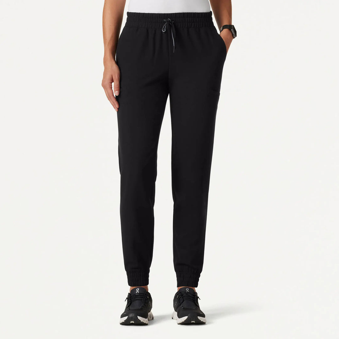 Jaanuu Scrubs Women's Jace Skinny On-the-Go Scrub Jogger Black | scrub-supply.com