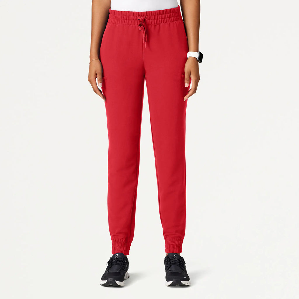 Jaanuu Scrubs Women's Jace Skinny On-the-Go Scrub Jogger Brilliant Red | scrub-supply.com