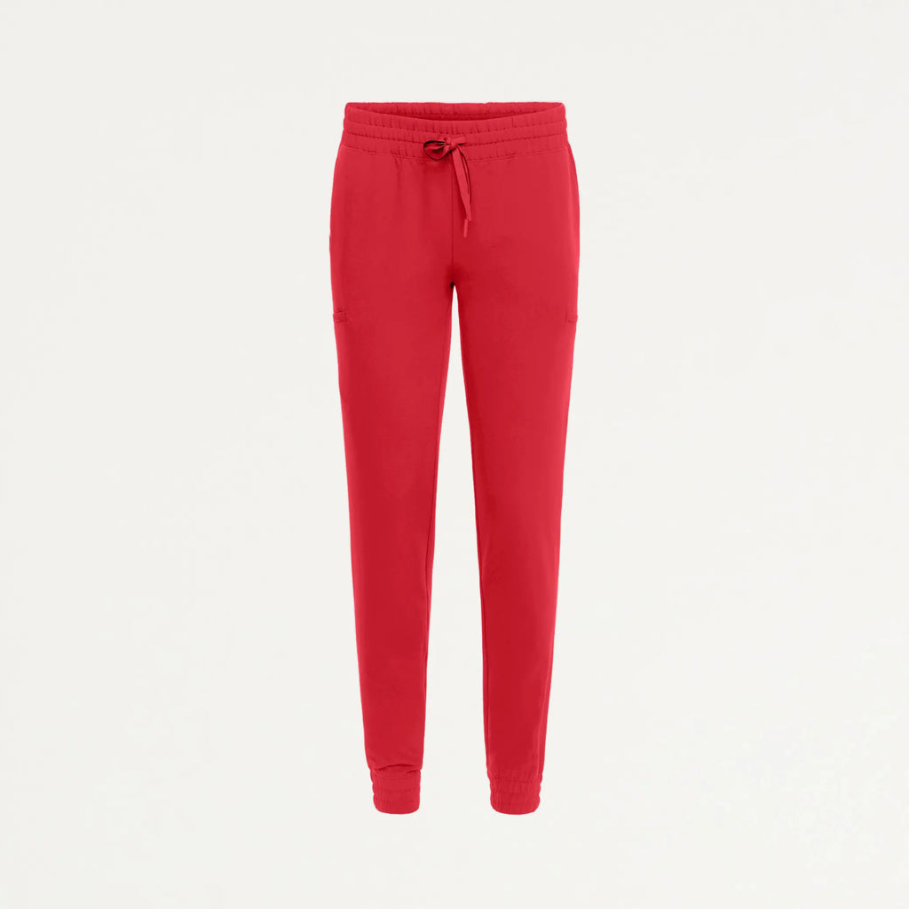 Jaanuu Scrubs Women's Jace Skinny On-the-Go Scrub Jogger Brilliant Red | scrub-supply.com