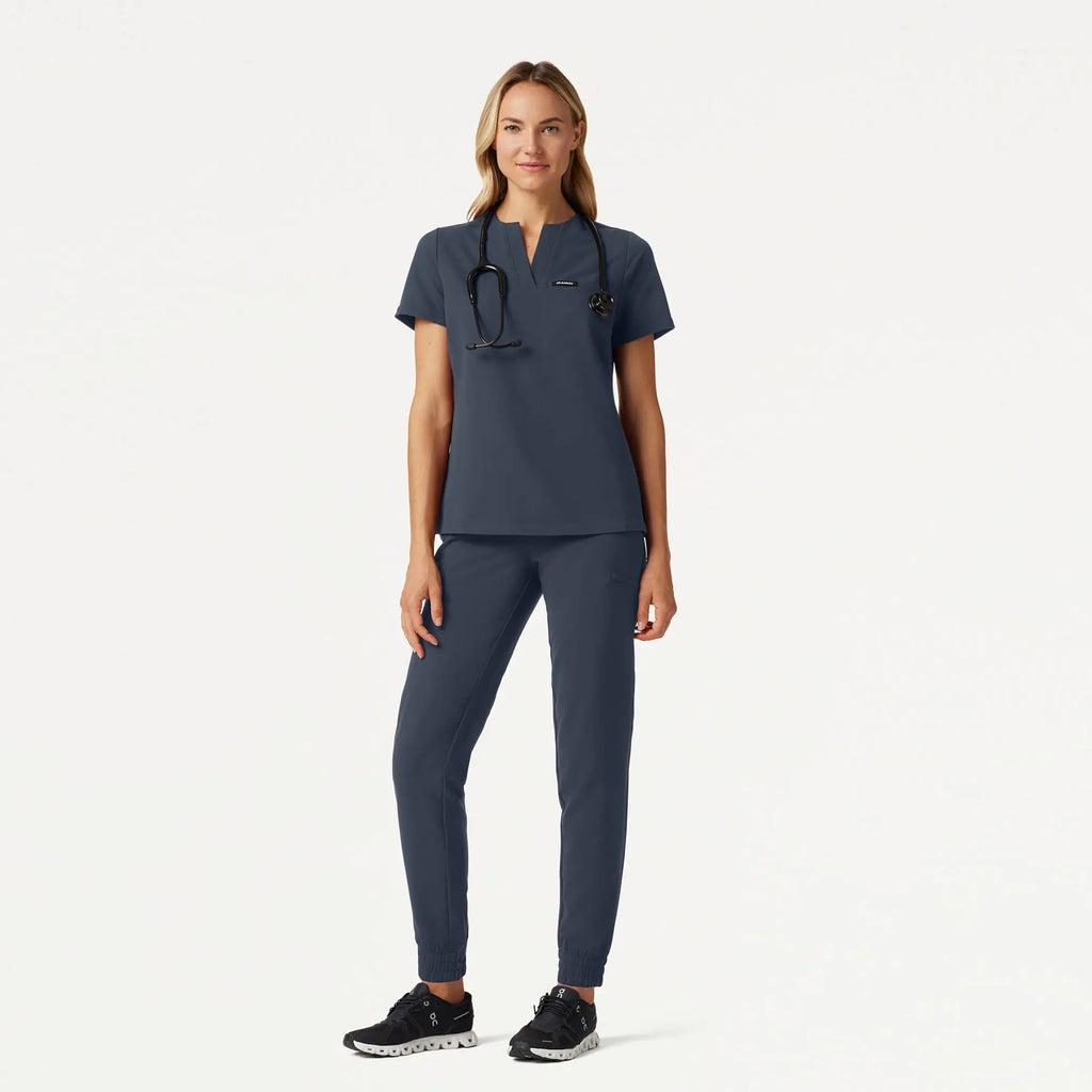 Jaanuu Scrubs Women's Jace Skinny On-the-Go Scrub Jogger Carbon Gray | scrub-supply.com