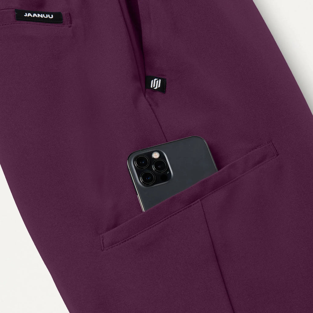 Jaanuu Scrubs Women's Jace Skinny On-the-Go Scrub Jogger Dark Amethyst | scrub-supply.com