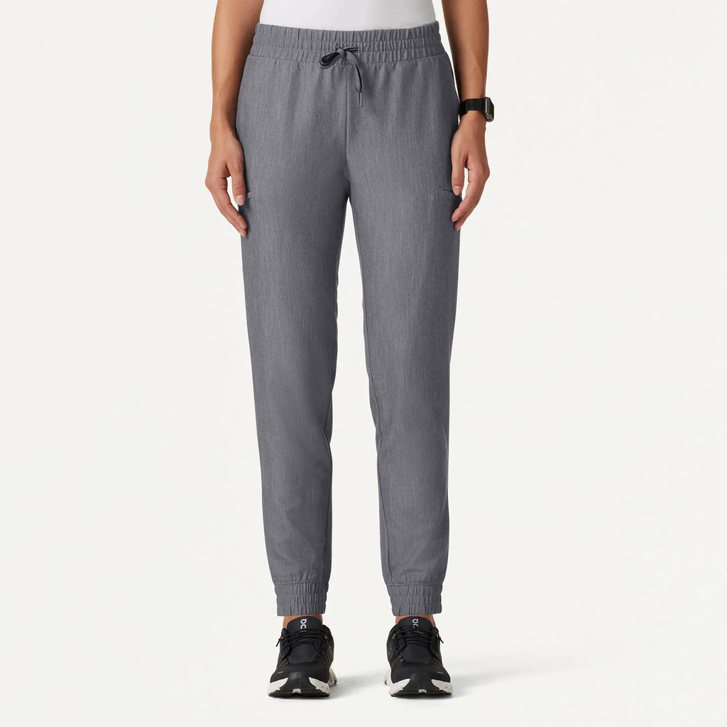 Jaanuu Scrubs Women's Jace Skinny On-the-Go Scrub Jogger Heather Gray | scrub-supply.com