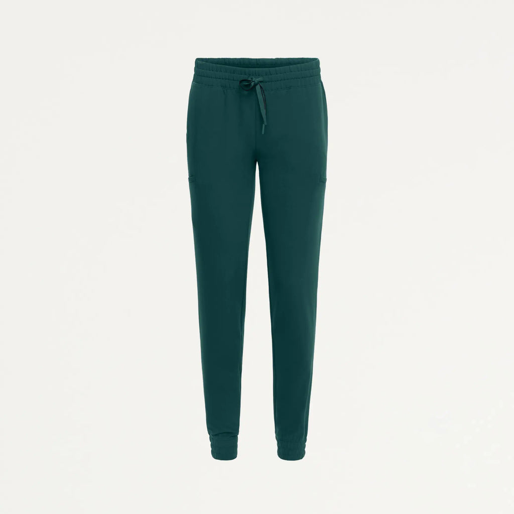 Jaanuu Scrubs Women's Jace Skinny On-the-Go Scrub Jogger Midnight Green | scrub-supply.com