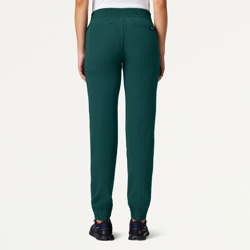 Jaanuu Scrubs Women's Jace Skinny On-the-Go Scrub Jogger Midnight Green | scrub-supply.com