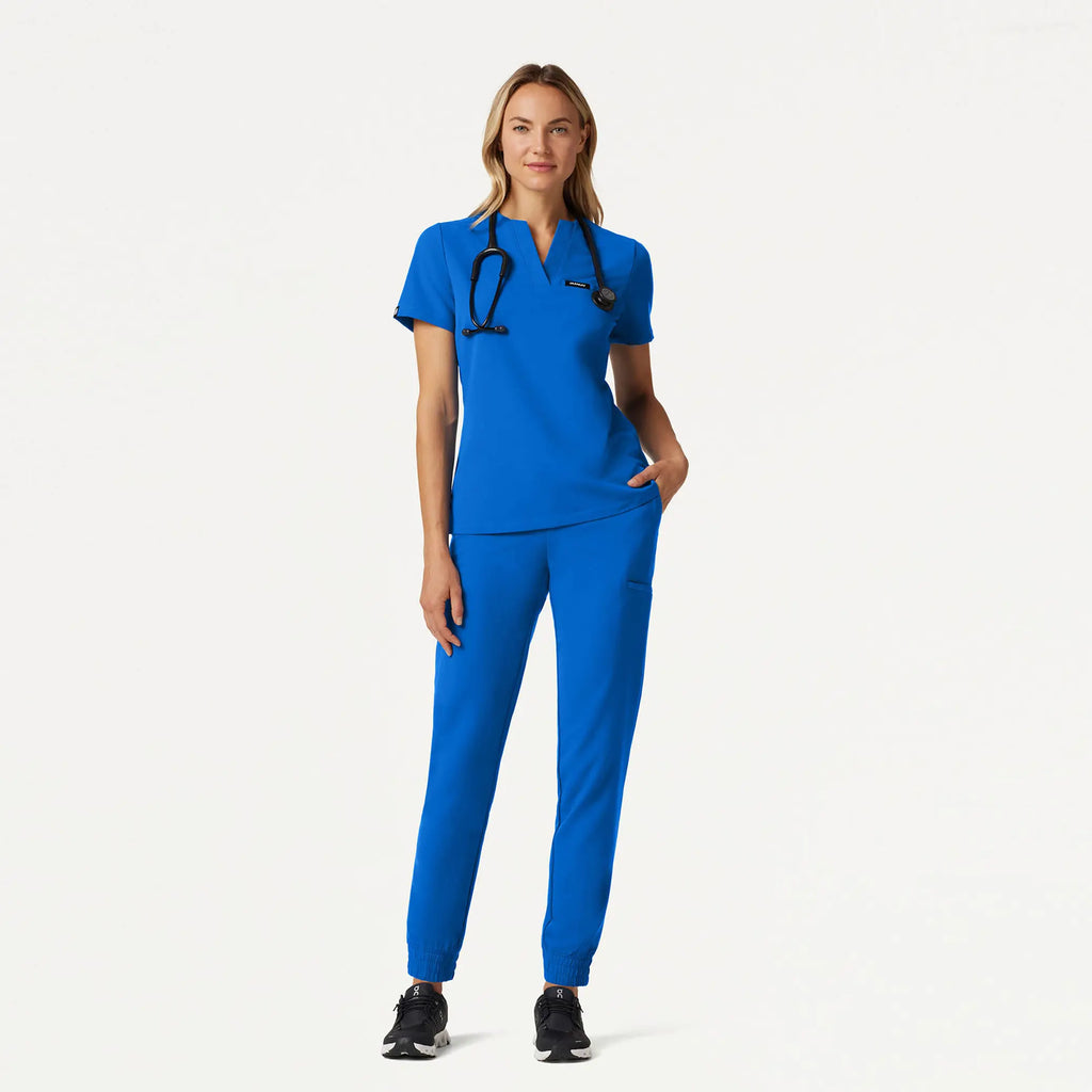 Jaanuu Scrubs Women's Jace Skinny On-the-Go Scrub Jogger Royal Blue | scrub-supply.com