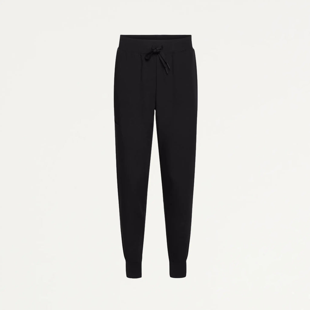 Jaanuu Scrubs Women's Silex Slim High Waisted Scrub Jogger Black | scrub-supply.com