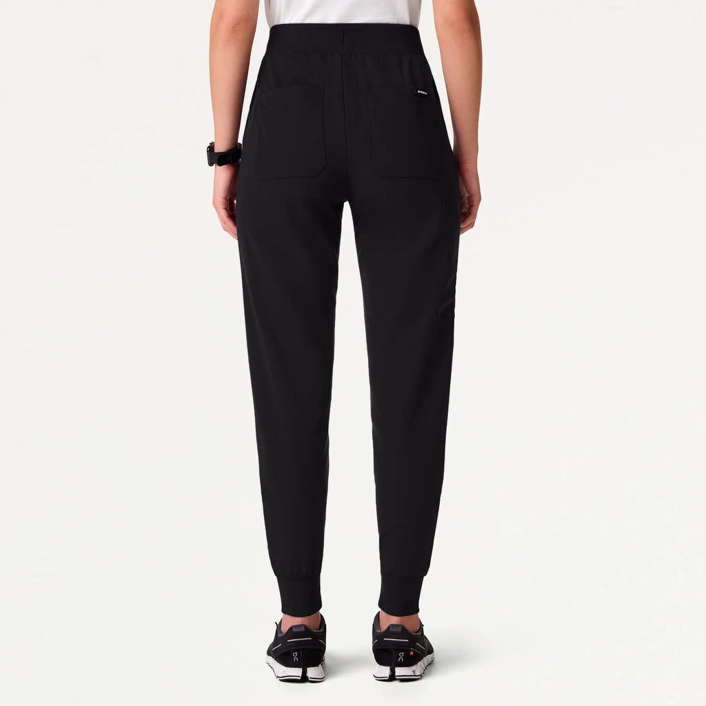 Jaanuu Scrubs Women's Silex Slim High Waisted Scrub Jogger Black | scrub-supply.com