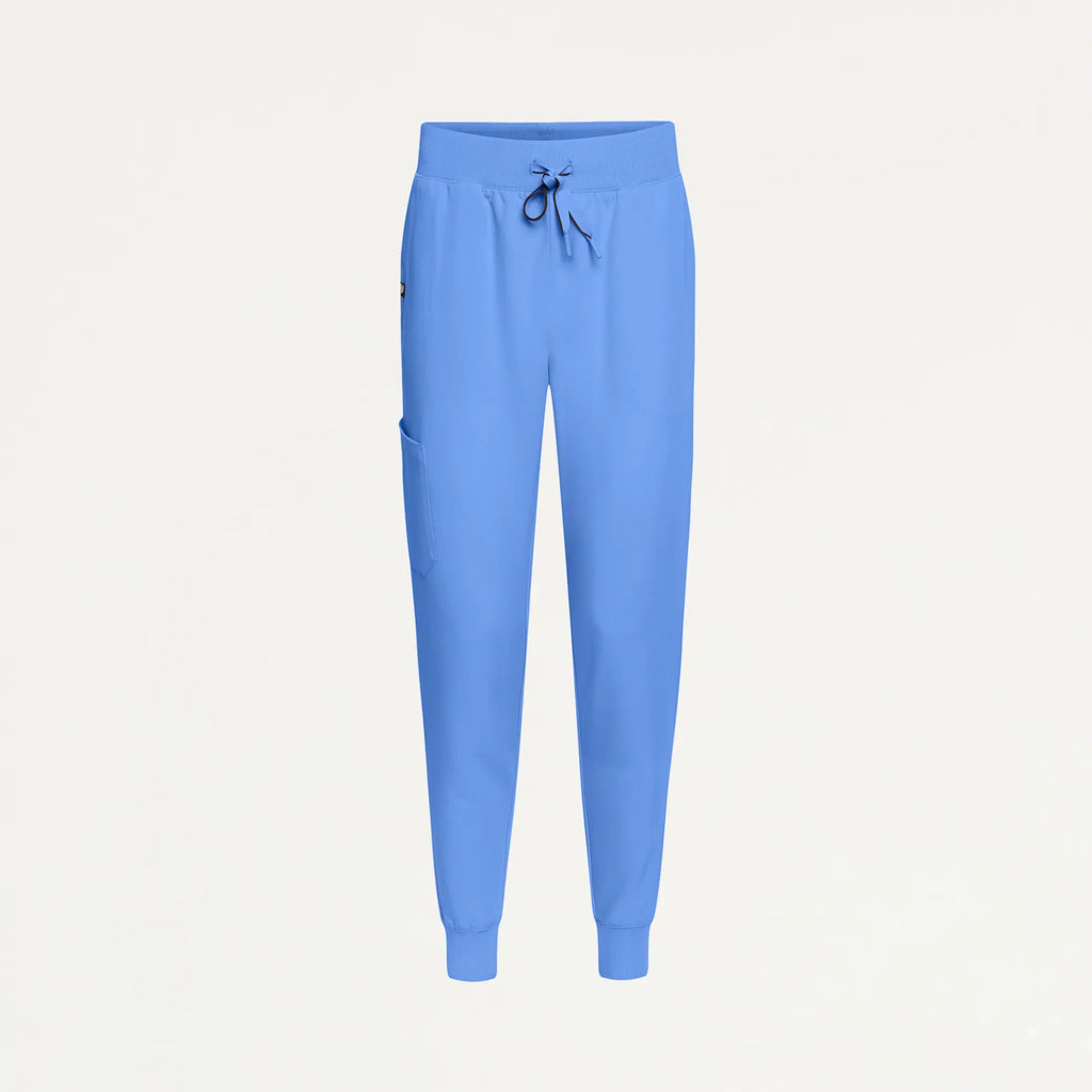 Jaanuu Scrubs Women's Silex Slim High Waisted Scrub Jogger Ceil Blue | scrub-supply.com