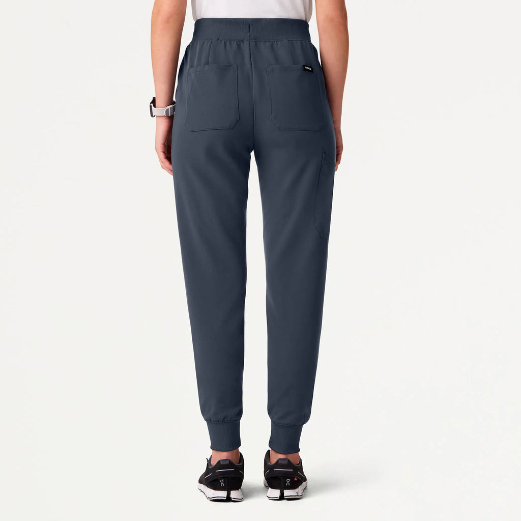 Jaanuu Scrubs Women's Silex Slim High Waisted Scrub Jogger Carbon Gray | scrub-supply.com