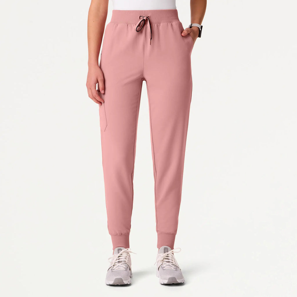 Jaanuu Scrubs Women's Silex Slim High Waisted Scrub Jogger Mauve | scrub-supply.com