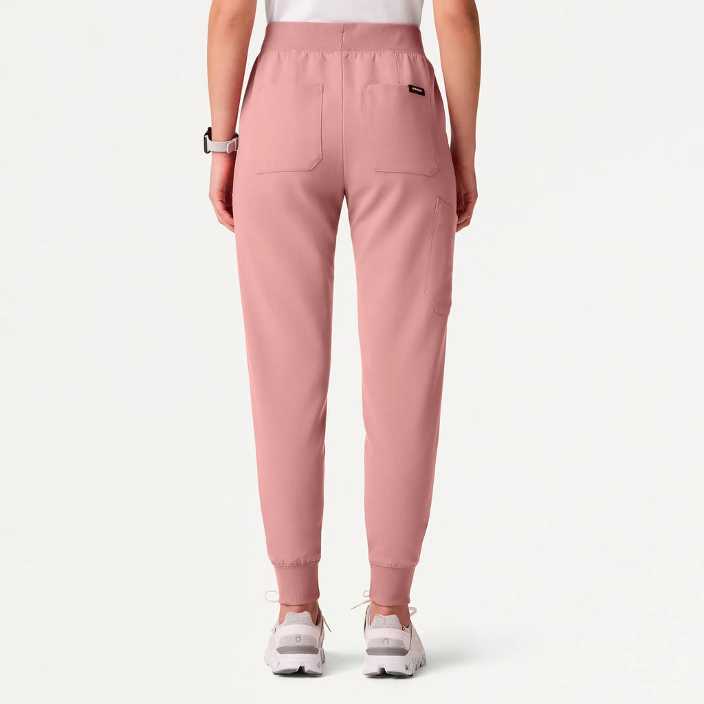 Jaanuu Scrubs Women's Silex Slim High Waisted Scrub Jogger Mauve | scrub-supply.com