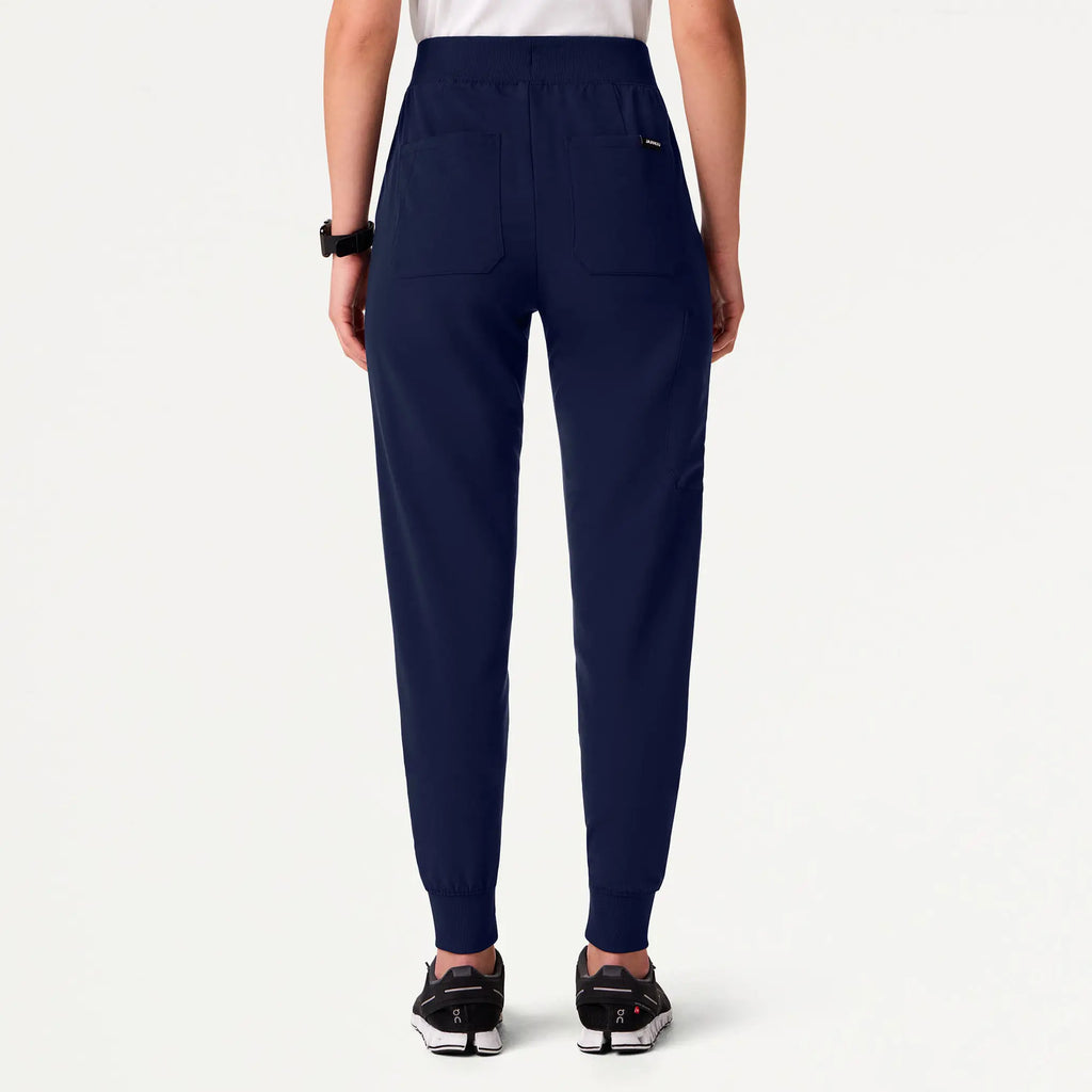 Jaanuu Scrubs Women's Silex Slim High Waisted Scrub Jogger Midnight Navy | scrub-supply.com