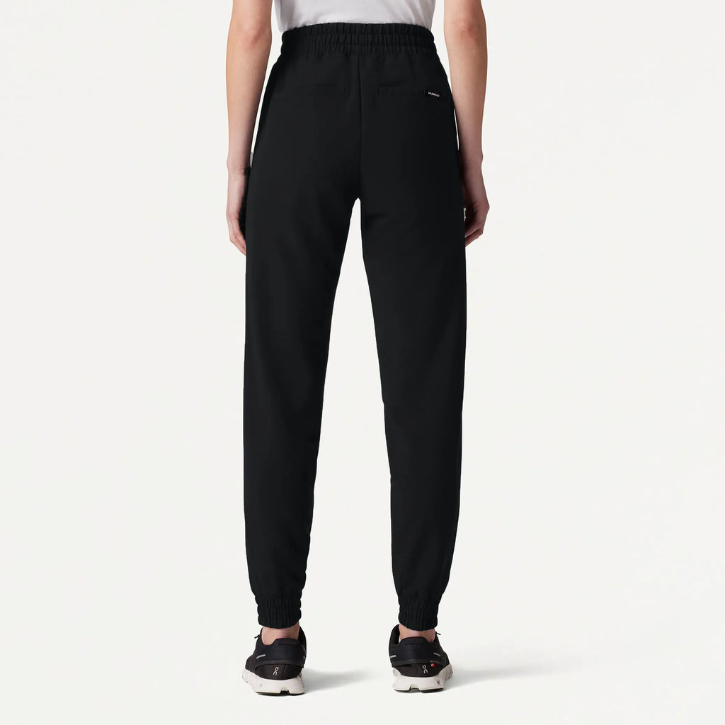 Jaanuu Scrubs Women's Kerr 365 High Waisted Scrub Jogger Black | scrub-supply.com