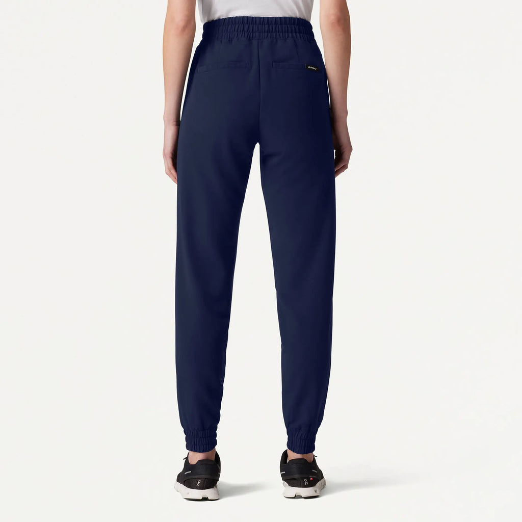 Jaanuu Scrubs Women's Kerr 365 High Waisted Scrub Jogger Midnight Navy | scrub-supply.com