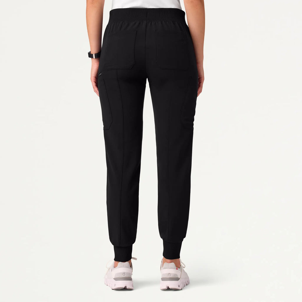 Jaanuu Scrubs Women's Liv Skinny 8-Pocket Scrub Jogger Black | scrub-supply.com