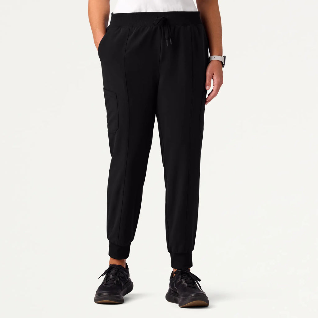 Jaanuu Scrubs Women's Liv Skinny 8-Pocket Scrub Jogger Black | scrub-supply.com