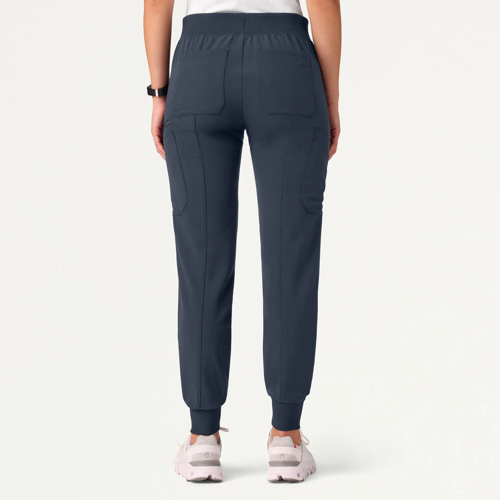 Jaanuu Scrubs Women's Liv Skinny 8-Pocket Scrub Jogger Carbon Gray | scrub-supply.com