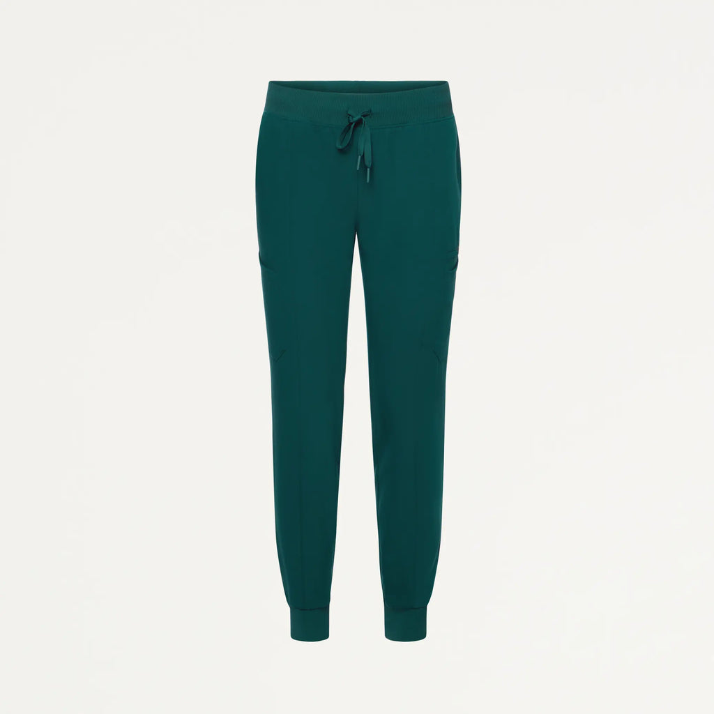 Jaanuu Scrubs Women's Liv Skinny 8-Pocket Scrub Jogger Midnight Green | scrub-supply.com