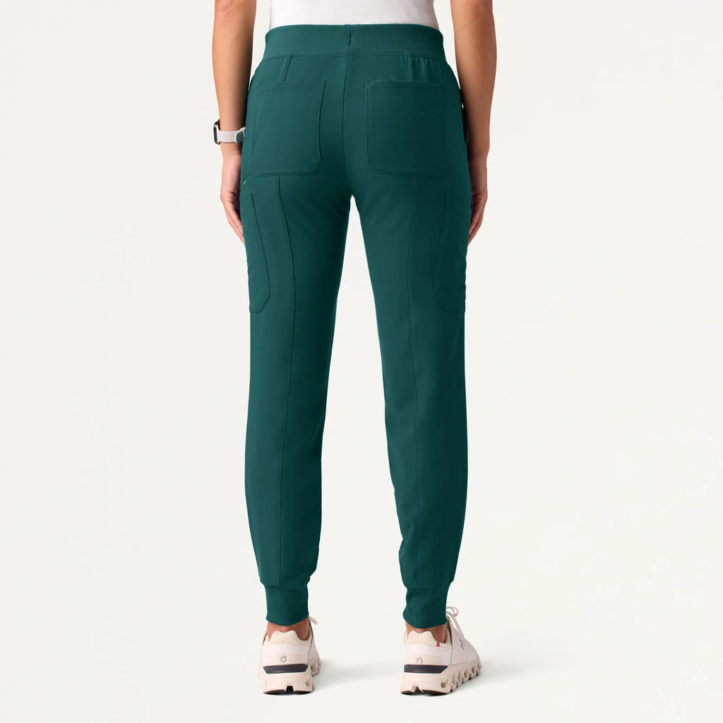 Jaanuu Scrubs Women's Liv Skinny 8-Pocket Scrub Jogger Midnight Green | scrub-supply.com