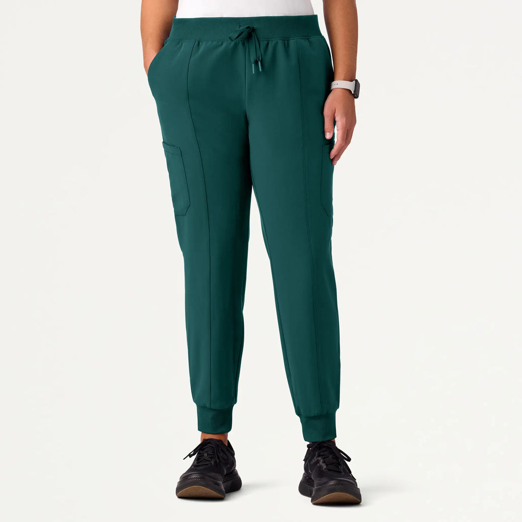 Jaanuu Scrubs Women's Liv Skinny 8-Pocket Scrub Jogger Midnight Green | scrub-supply.com