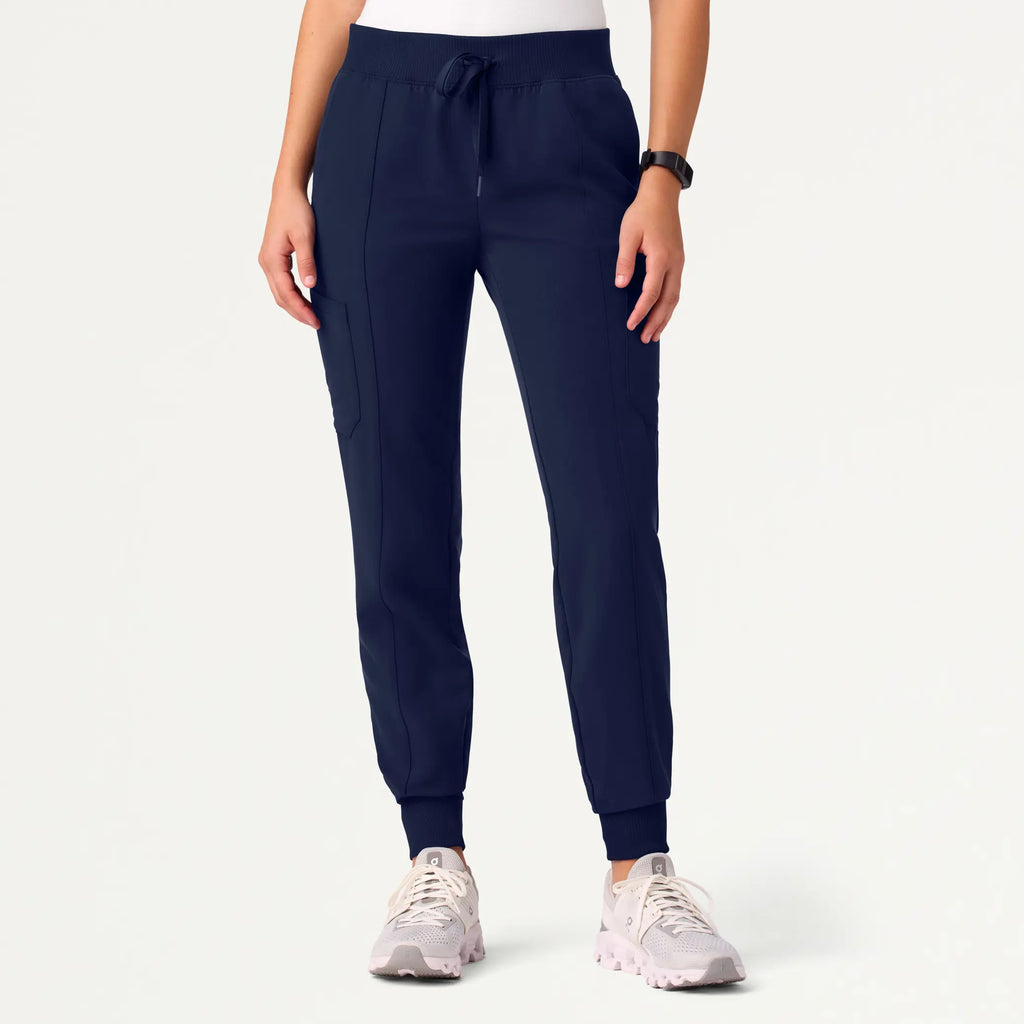 Jaanuu Scrubs Women's Liv Skinny 8-Pocket Scrub Jogger Midnight Navy | scrub-supply.com