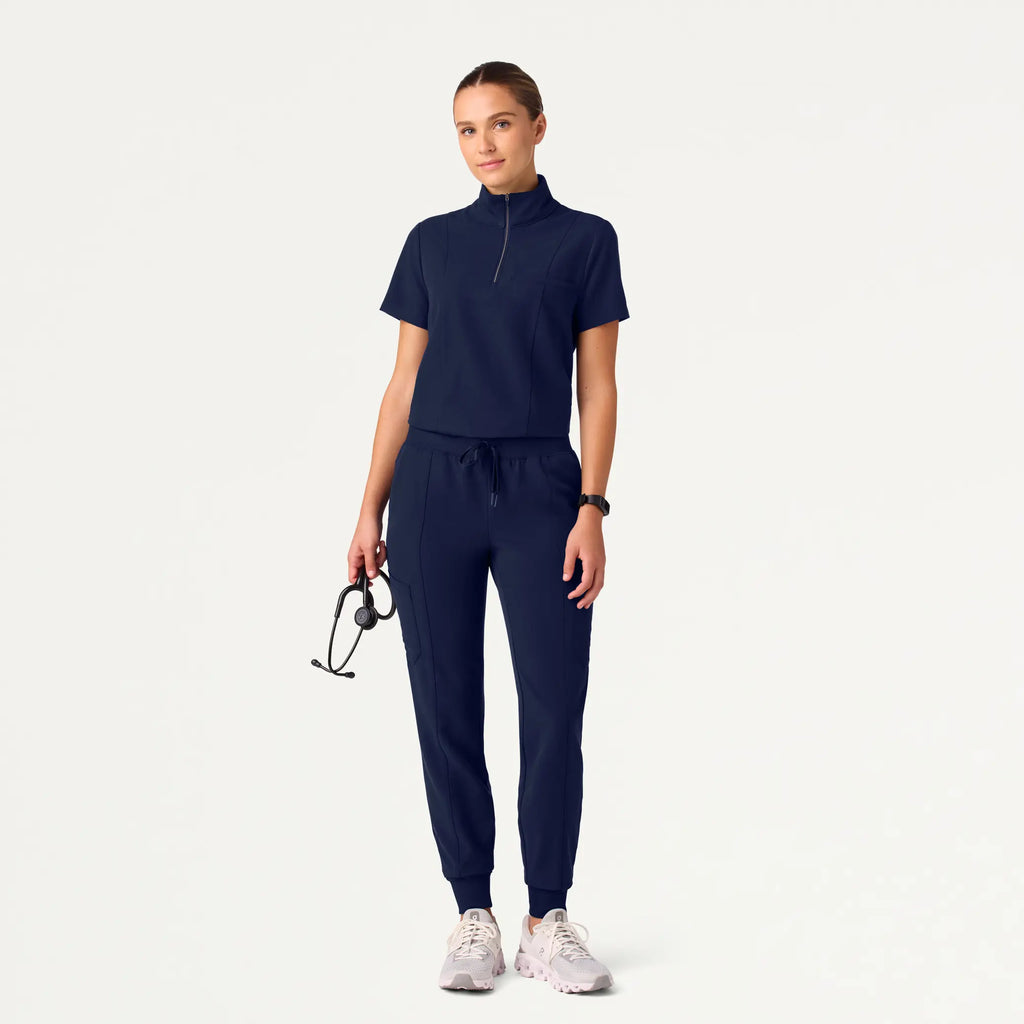 Jaanuu Scrubs Women's Liv Skinny 8-Pocket Scrub Jogger Midnight Navy | scrub-supply.com