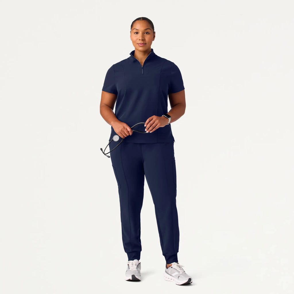 Jaanuu Scrubs Women's Liv Skinny 8-Pocket Scrub Jogger Midnight Navy | scrub-supply.com