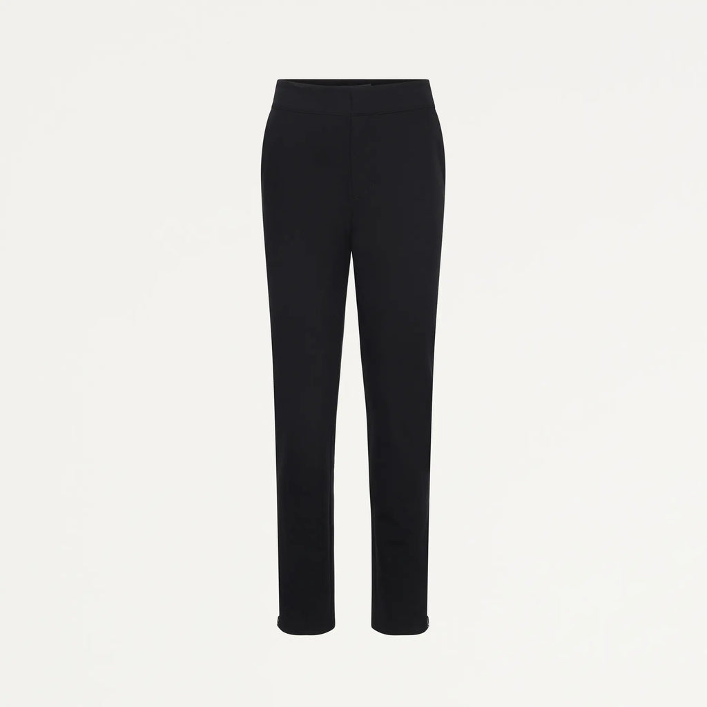 Jaanuu Scrubs Women's Skyler Slim Zip-Fly Scrub Pant Black | scrub-supply.com