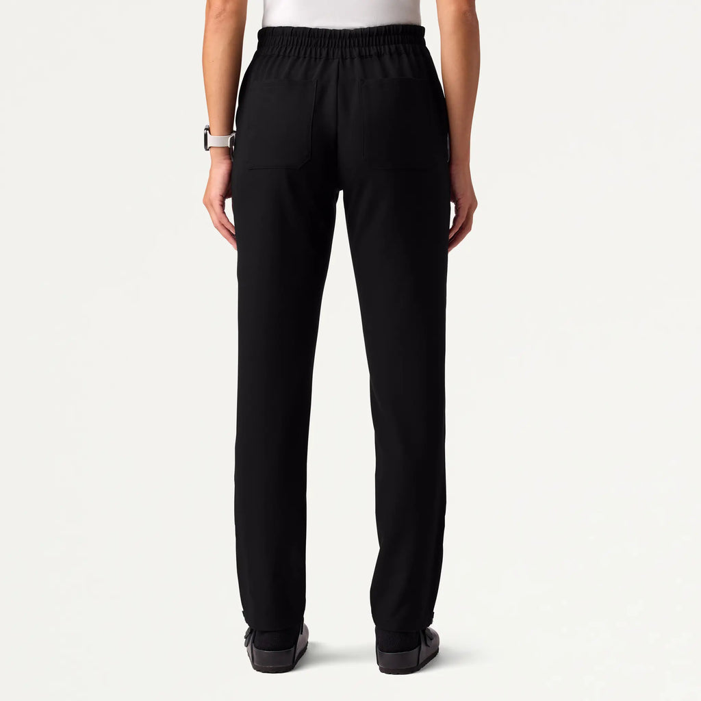 Jaanuu Scrubs Women's Skyler Slim Zip-Fly Scrub Pant Black | scrub-supply.com