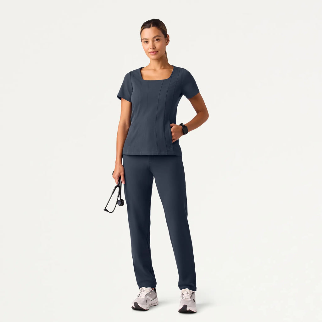 Jaanuu Scrubs Women's Skyler Slim Zip-Fly Scrub Pant Carbon Gray | scrub-supply.com