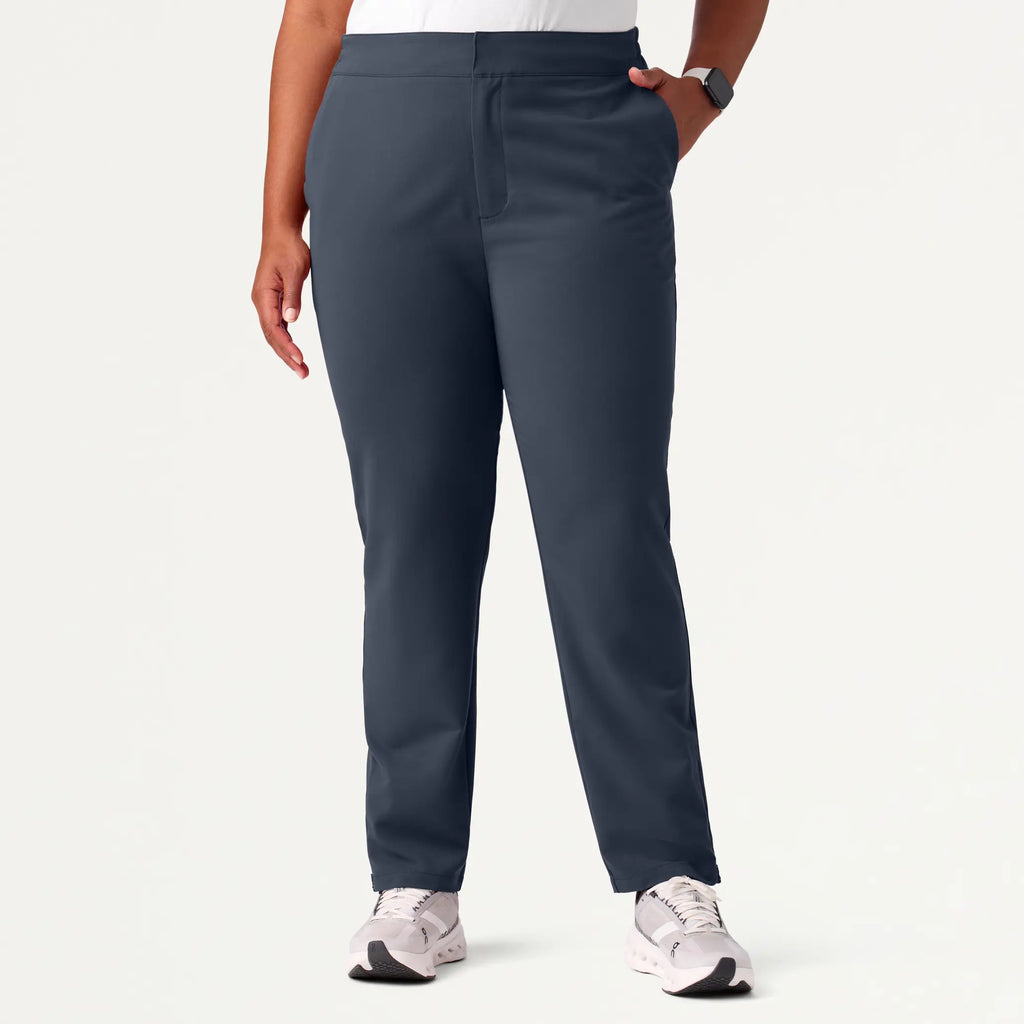 Jaanuu Scrubs Women's Skyler Slim Zip-Fly Scrub Pant Carbon Gray | scrub-supply.com