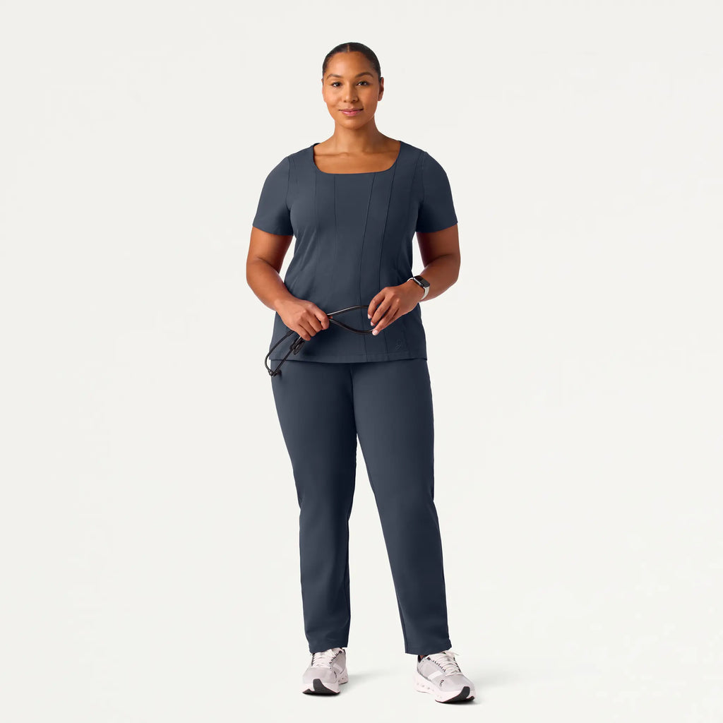 Jaanuu Scrubs Women's Skyler Slim Zip-Fly Scrub Pant Carbon Gray | scrub-supply.com