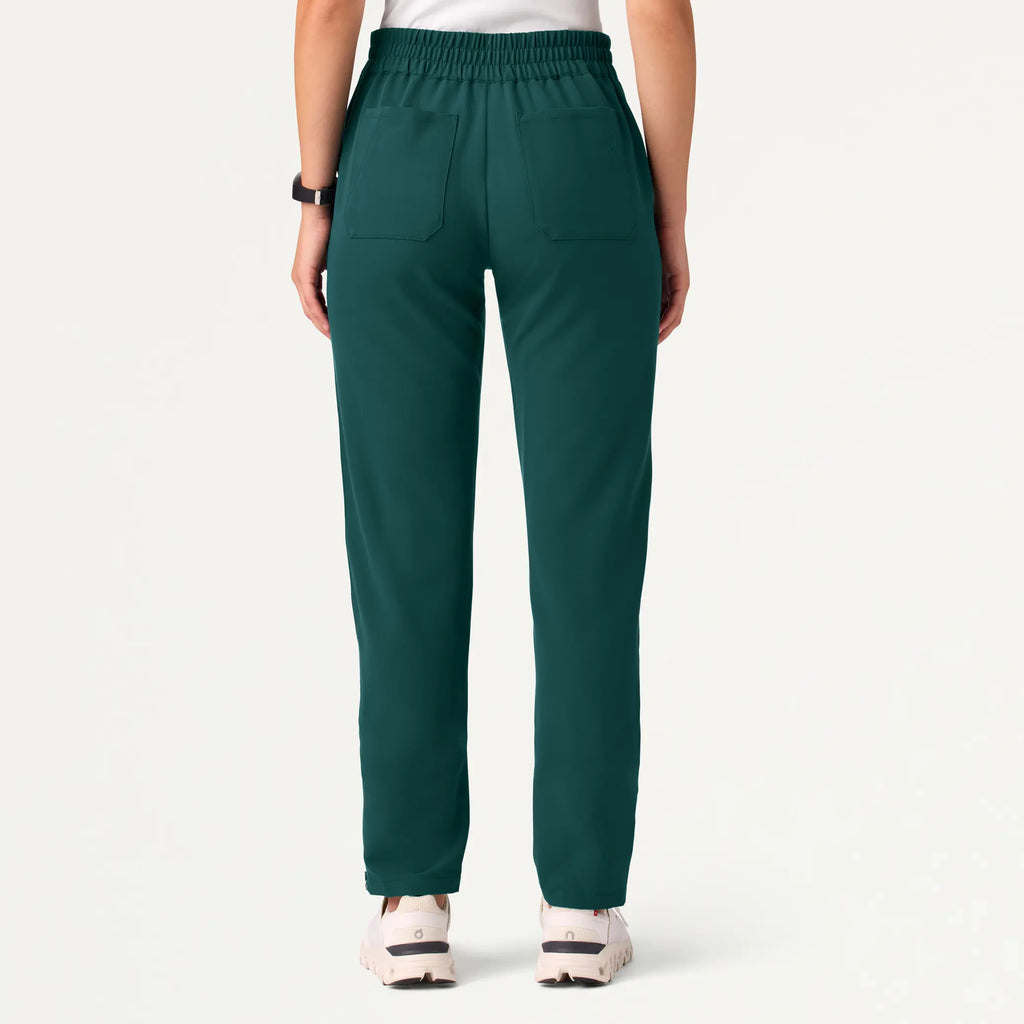 Jaanuu Scrubs Women's Skyler Slim Zip-Fly Scrub Pant Midnight Green | scrub-supply.com