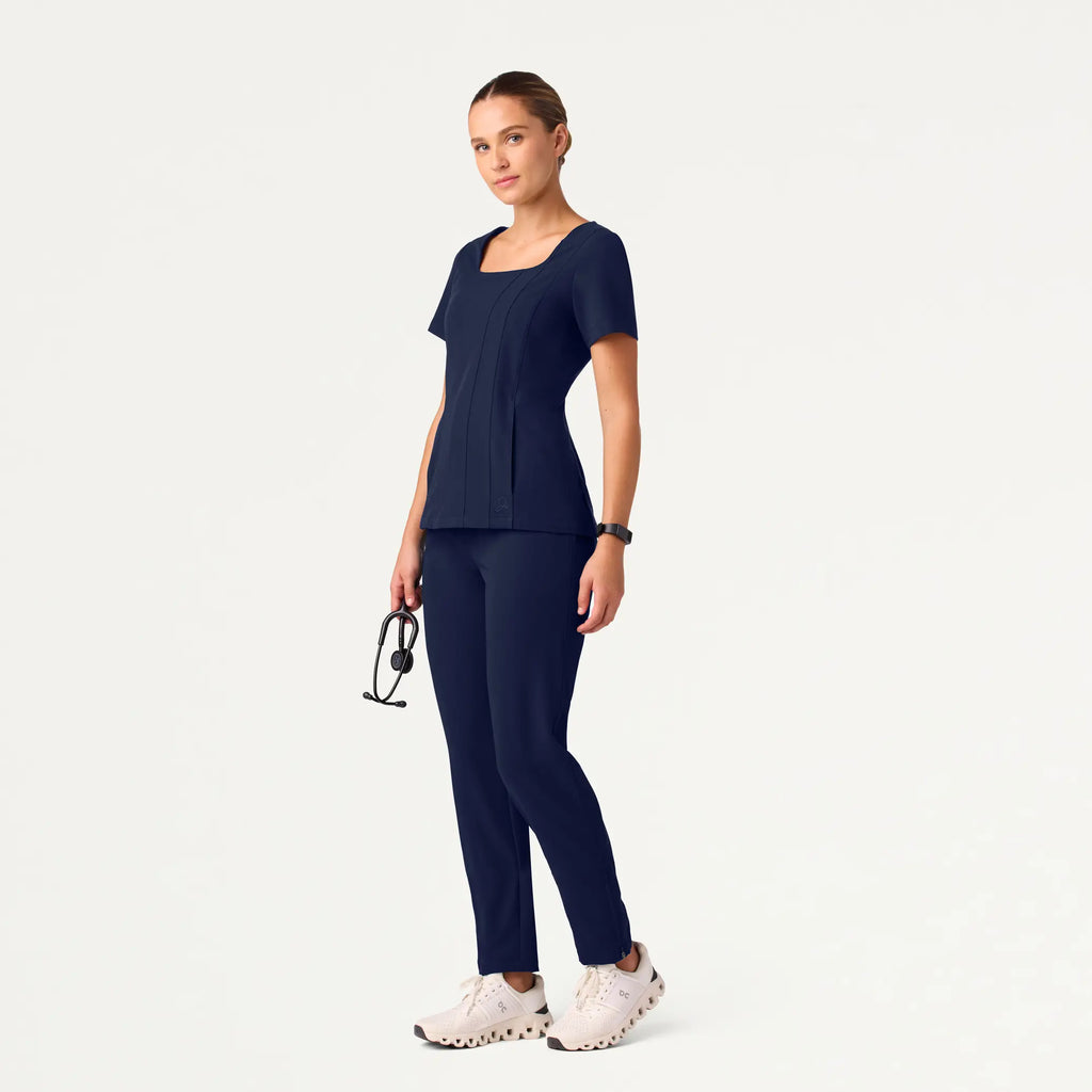 Jaanuu Scrubs Women's Skyler Slim Zip-Fly Scrub Pant Midnight Navy | scrub-supply.com