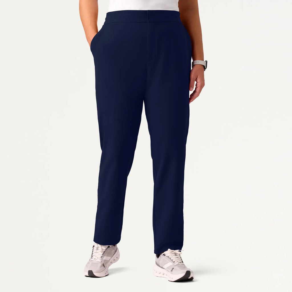 Jaanuu Scrubs Women's Skyler Slim Zip-Fly Scrub Pant Midnight Navy | scrub-supply.com