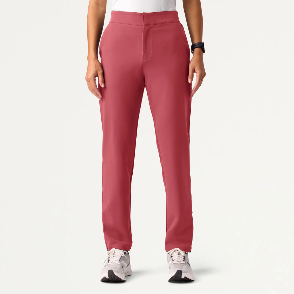 Jaanuu Scrubs Women's Skyler Slim Zip-Fly Scrub Pant Mulberry | scrub-supply.com