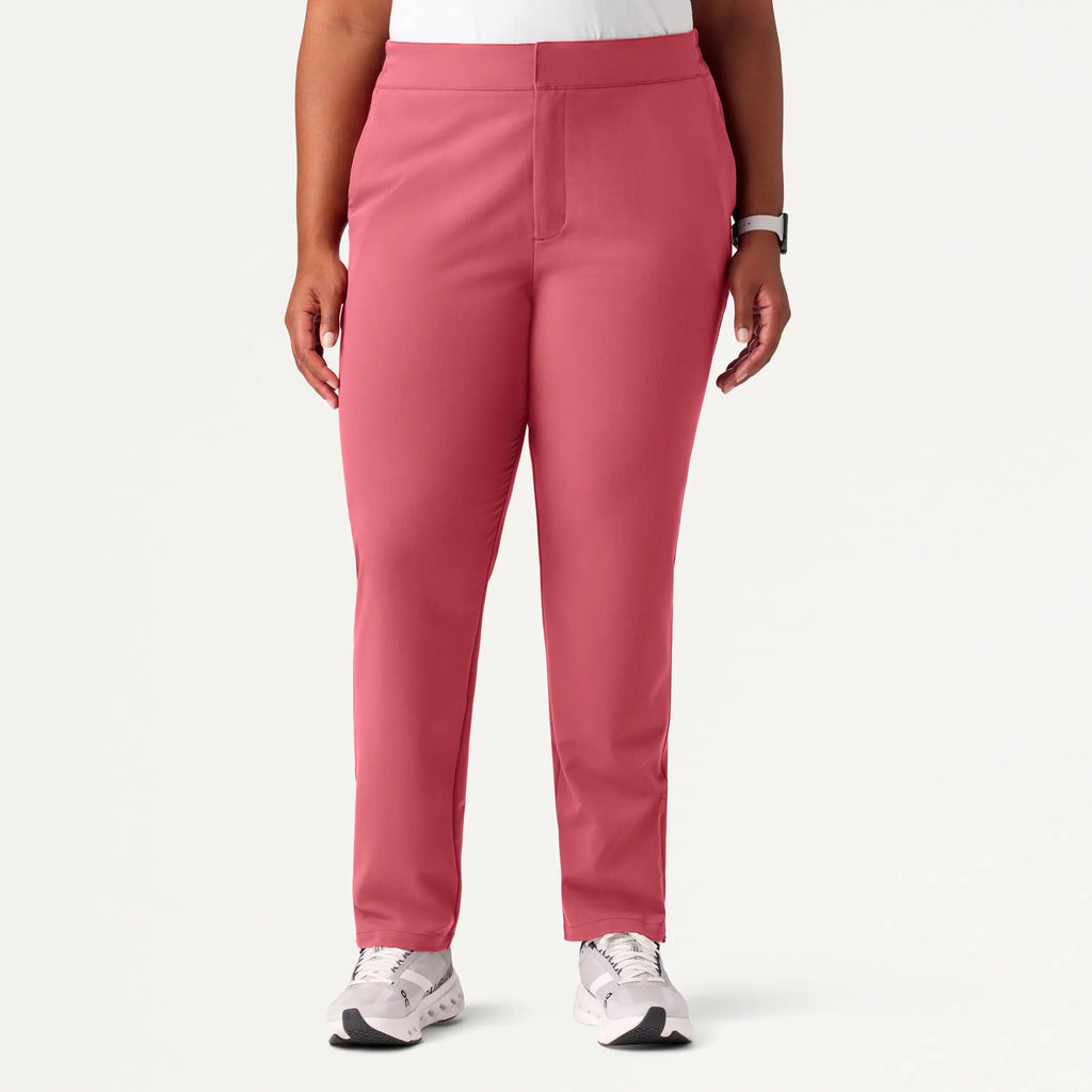 Jaanuu Scrubs Women's Skyler Slim Zip-Fly Scrub Pant Mulberry | scrub-supply.com