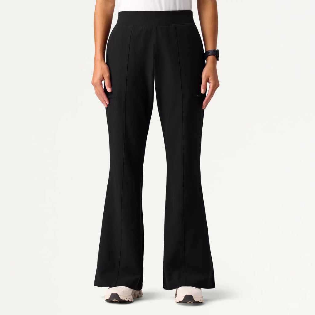 Jaanuu Scrubs Women's Harper Slim High Waisted Scrub Pant Black | scrub-supply.com