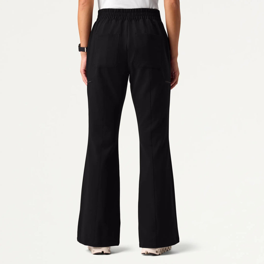 Jaanuu Scrubs Women's Harper Slim High Waisted Scrub Pant Black | scrub-supply.com